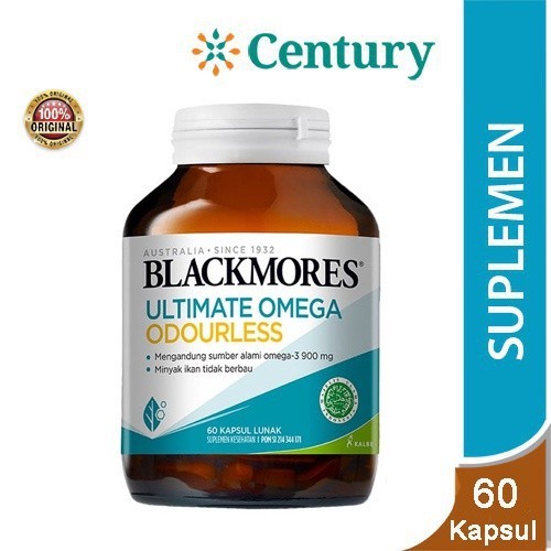 Blackmores Ultimate Omega Odourless Isi 60 Caps / Minyak Ikan /Suplemen Kesehatan/Omega 3