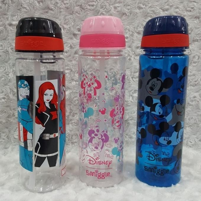Botol Minum Smiggle Disney Marvel Spiderman Mickey Minnie