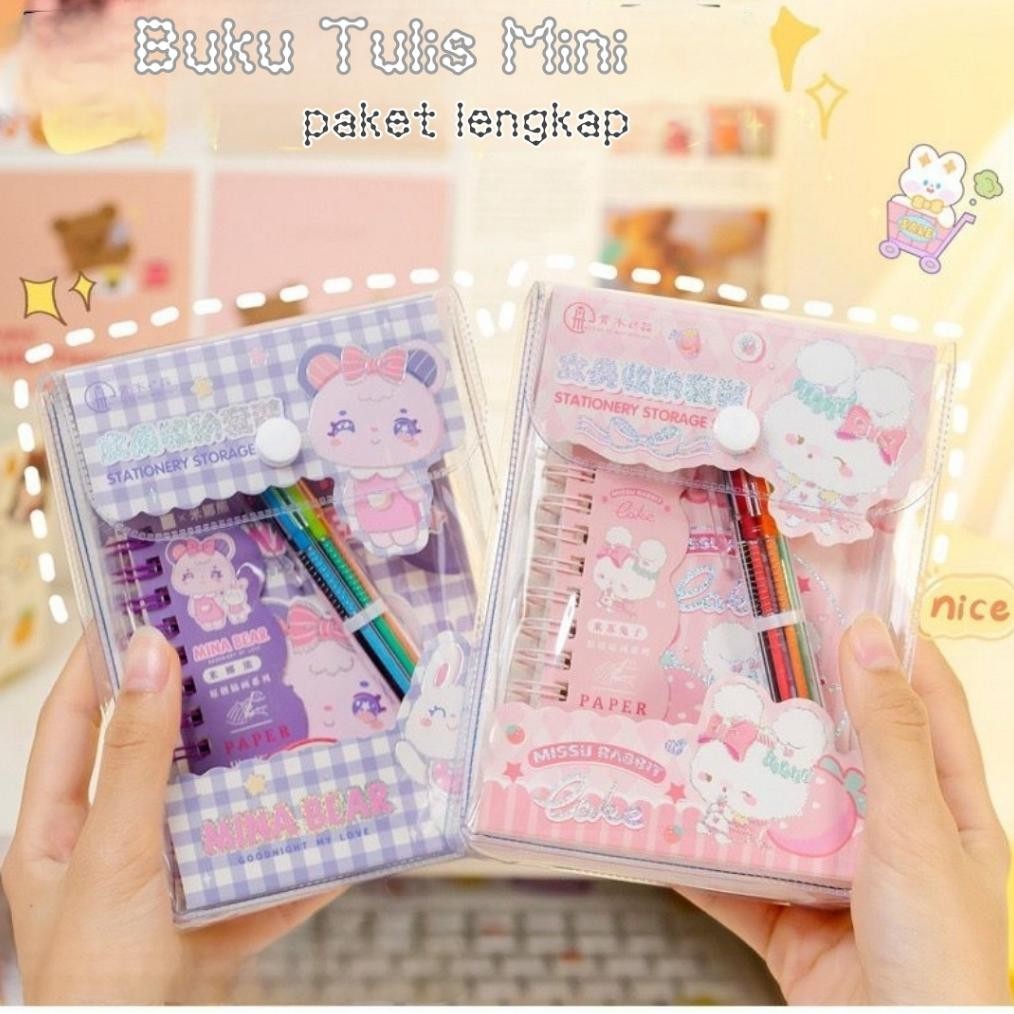 

BUKU BINDER 1 SET/ NOTEBOOK BUKU CATATAN MOTIF LUCU/ BUKU DIARY AESTHETIC KARAKTER LUCU/ KADO ANAK PEREMPUAN COD