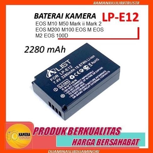 [BARU] Baterai Canon EOS M10 M50 Mark ii Mark 2 EOS M200 M100 EOS M EOS M2 EOS 100D Kiss X7 LP-E12 B