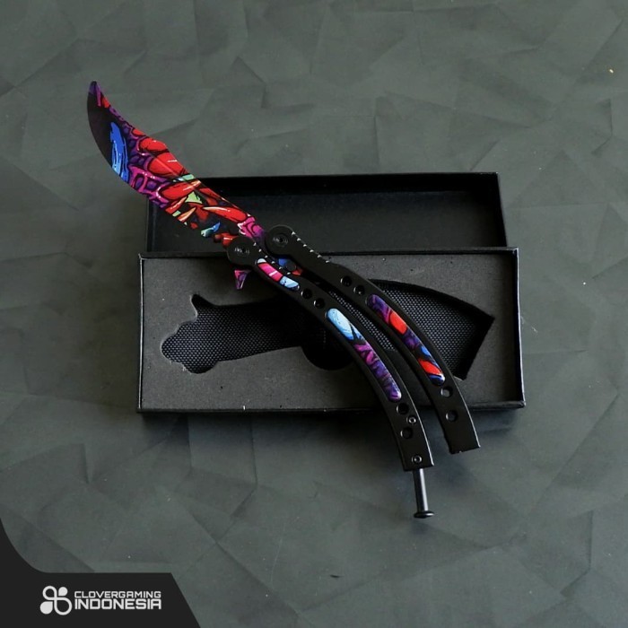 

Terlaris Premium Butterfly Knife Hyperbeast CSGO Counter Strike Knife Case SALE