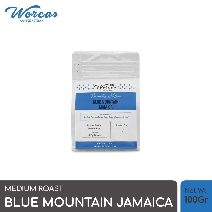 

Ready WORCAS Arabica Jamaica Blue Mountain 100gr - Medium Roasted Coffee