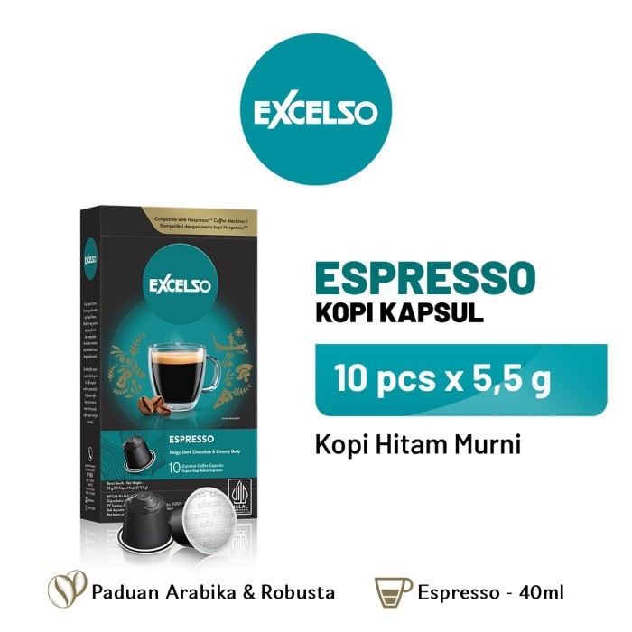 

Ready Excelso Kopi Kapsul Espresso - Nespresso Compatible Coffee Capsule