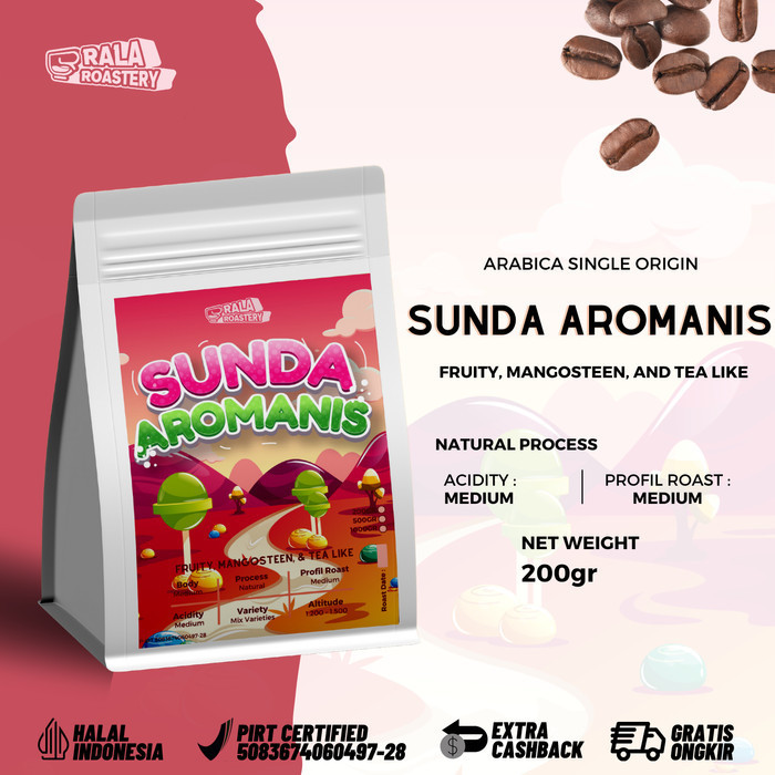 

Ready Kopi Arabika Sunda Aromanis Biji Kopi Single Origin Arabica 200gr