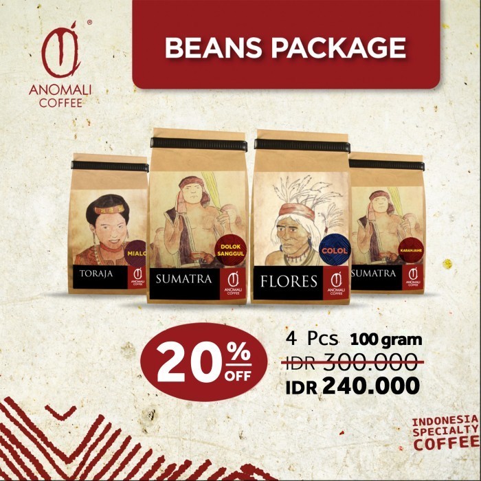 

Ready Anomali Coffee PAKET Biji Kopi Indonesia 4pack