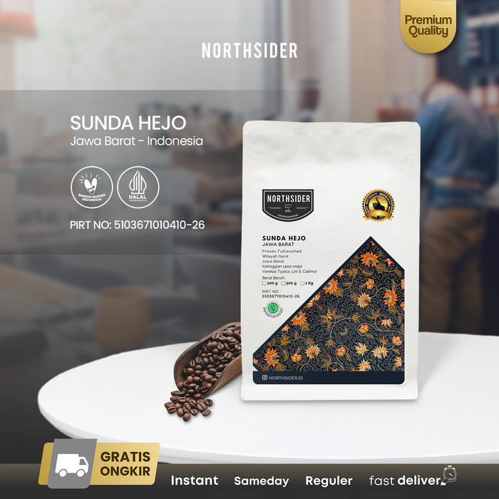 

Ready Northsider Kopi arabika Sunda Hejo fully-washed coffee 200g