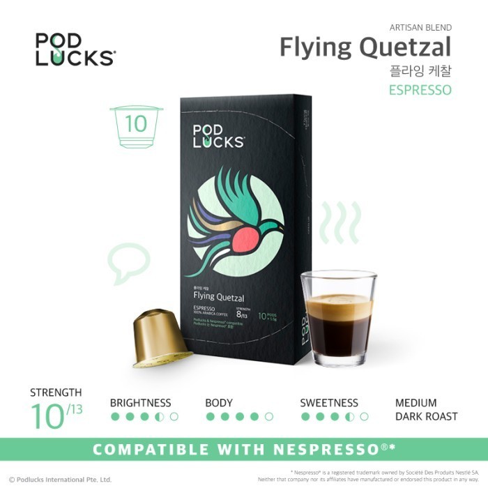 

Ready Podlucks Flying Quetzal Capsule Coffee