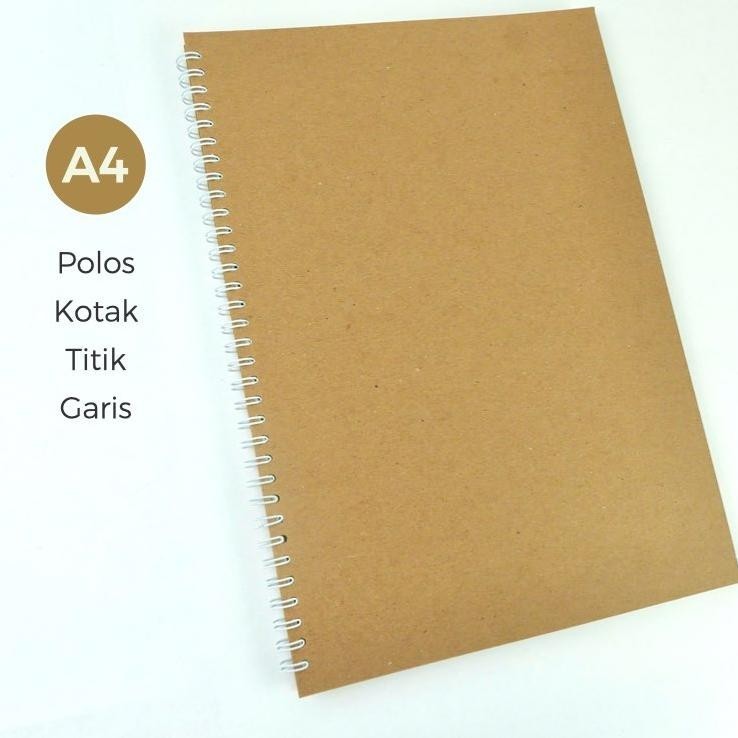 

NOTEBOOK AESTHETIC BUKU TULIS CATATAN A4 JILID SPIRAL SIMPLE BASIC TEBAL 100 HALAMAN SIAP KIRIM