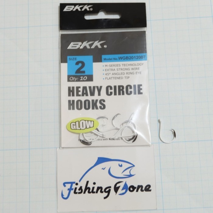 Bkk Offset Heavy Circle Glow Hook - Mata Kail Pancing Tajam Glow Dark
