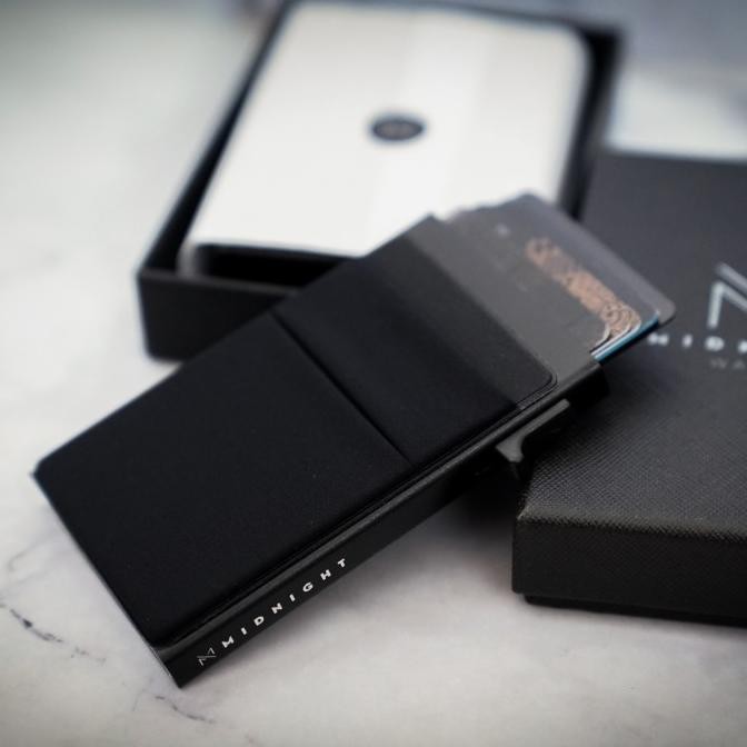 

MIDNIGHT Smart Wallet Card Holder RFID Dompet Kartu Minimalis - NOIR BS88