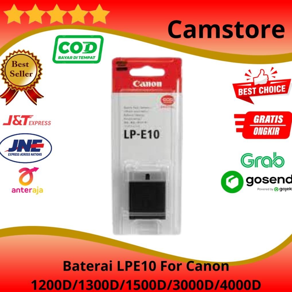 [BARU] Baterai Canon LP-E10 LPE10 For EOS 1100D 1200D 1300D 1500D 2000D 4000D Rebel T3/kiss x50 rebe