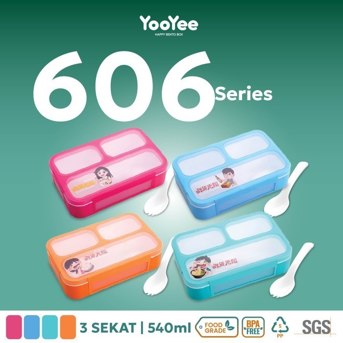 KOTAK MAKAN YOOYEE MINI #606 (3SEKAT)