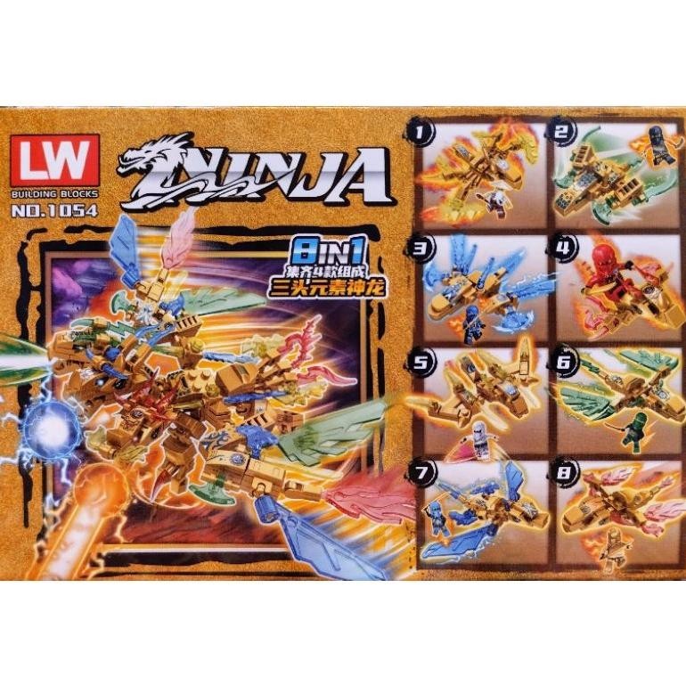 MAINAN NINJAGO DRAGON ROBOT NAGA BERSAYAP + ORANG LENGKAP BAGUS SUPERHERO BRICKS MARVEL AVENGERS NAR