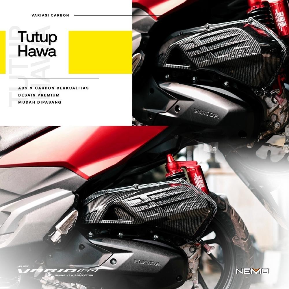 Sale Aksesoris Vario 160 Cover Carbon Filter Radiator Cover Knalpot Cover Sen Cover Stoplamp Dll Mur