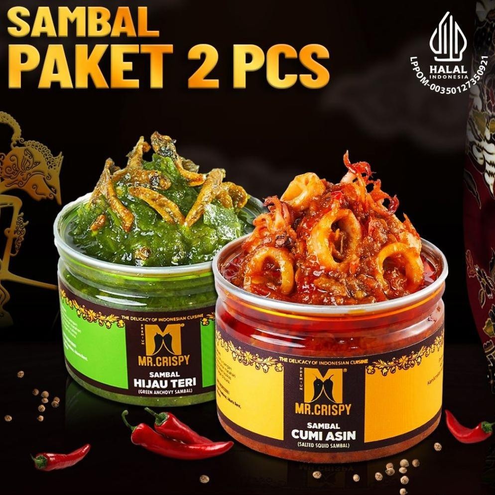 

df-7 Paket Sambal 2 Pcs Mr.Crispy/Bebas Pilih(A) Hemat