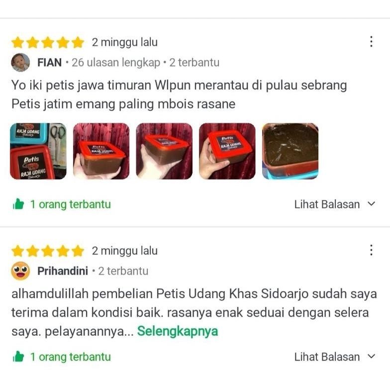 

gh-45 Petis Udang Sidoarjo 1kg murni tanpa campuran tepung Berkualitas