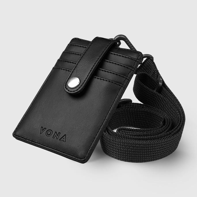 VONA York Lanyard Wallet - Dompet Kartu ID Card Holder Tali Panjang