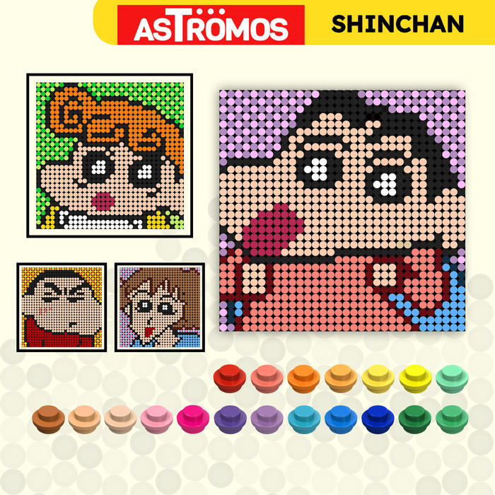 

Build By Number 32x32 Shinchan DIY Balok Lukisan Mosaik Paint Art K01