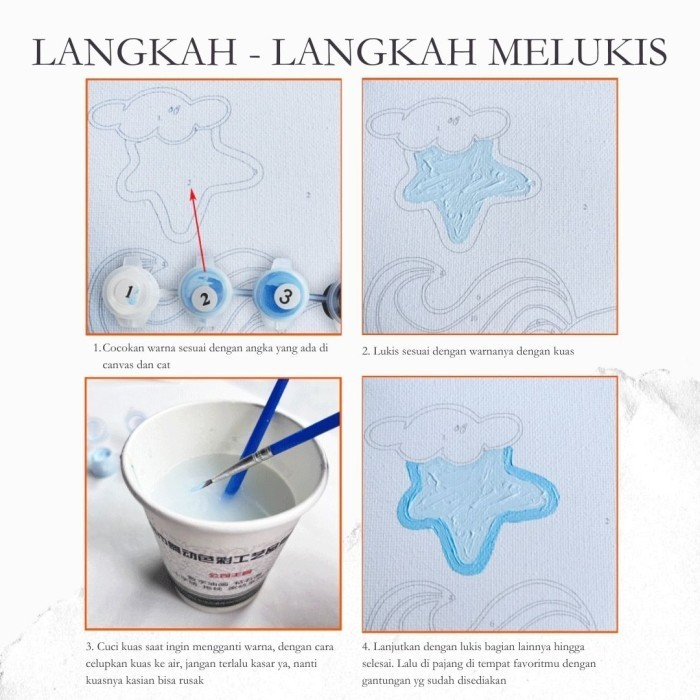 

Paint by number 20x20 cm DIY Painting Kiut Kartun Cartoon Series K01