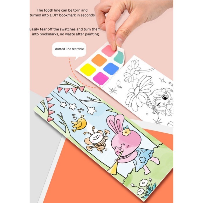

Furonangel Watercolor Portable Painting Water Color Paper Mainan Anak K01