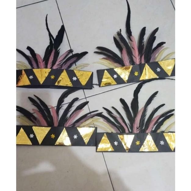 Topi Papua Anak-Anak ( Bulu 2 warna)  (isi 5)