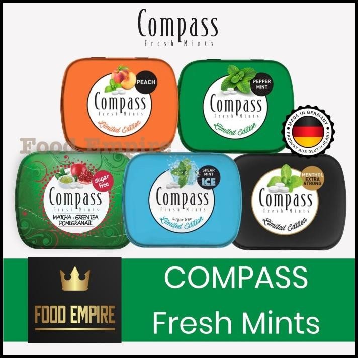 

Compass Fresh Mints Candy 14 Gr | Permen Mint Sugar Free