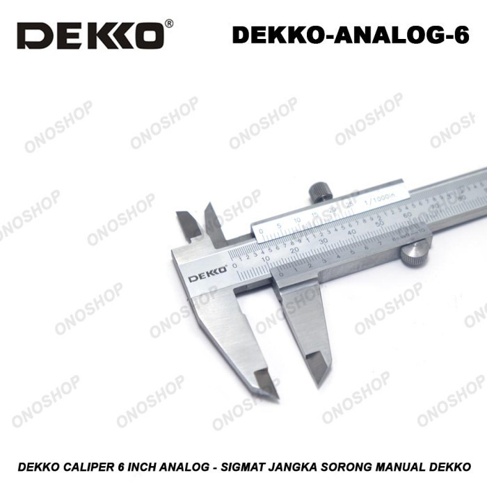 

Dekko Caliper 6 Inch Analog - Sigmat Jangka Sorong Manual Dekko