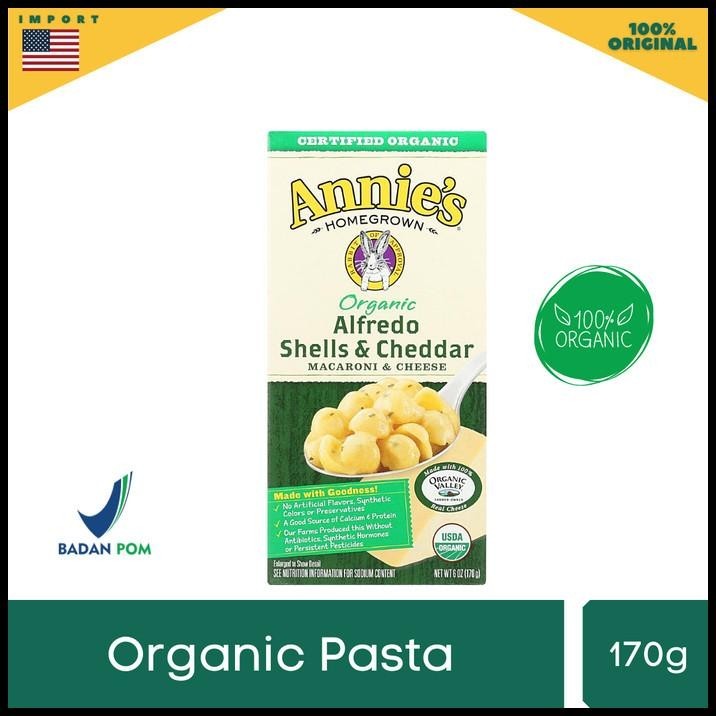 

Annie'S Organic Alfredo Shells & Cheddar Macaroni & Cheese 170Gr