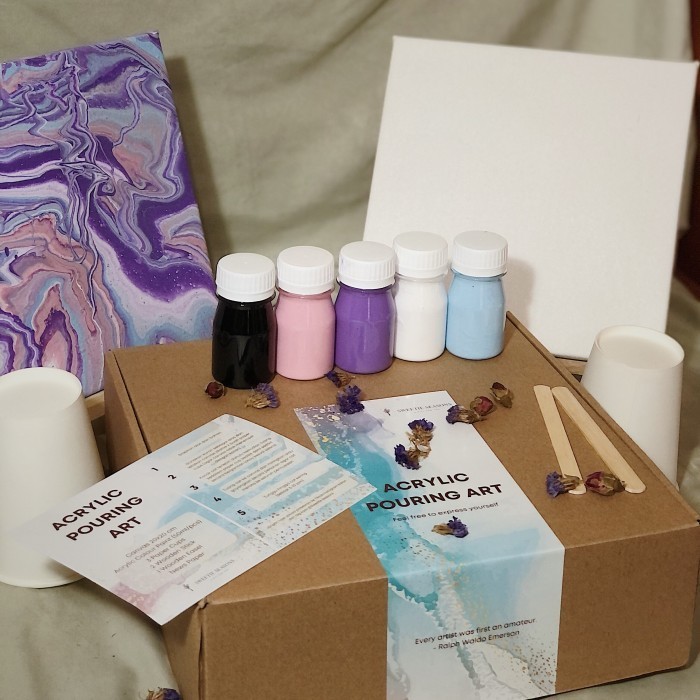 

DIY Acrylic Pouring Art by Sweetie Seasons Termasuk Easel K01
