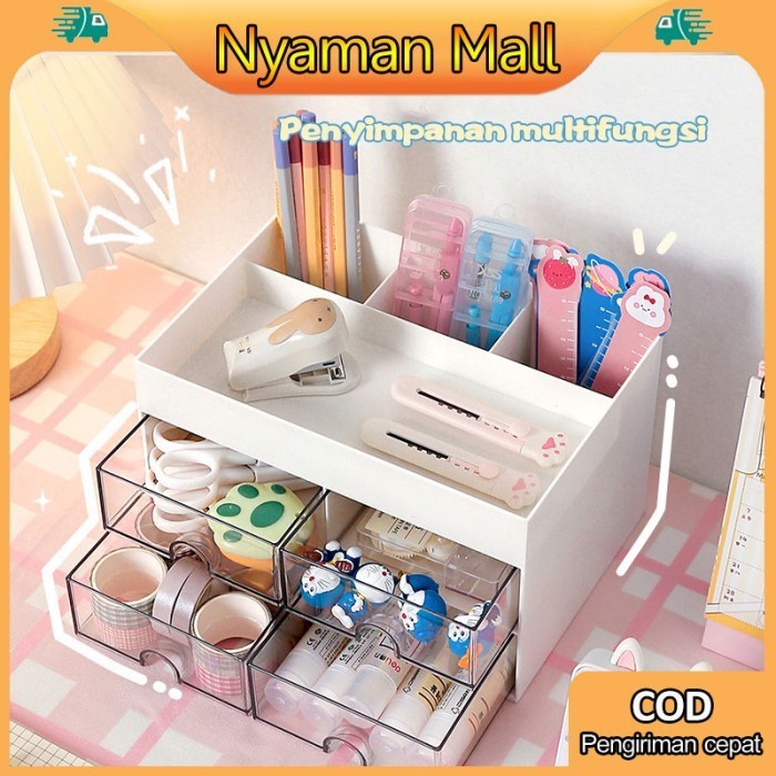 

Rak Laci Organizer Meja/ Rak Susun Alat Tulis Aesthetic Minimalis