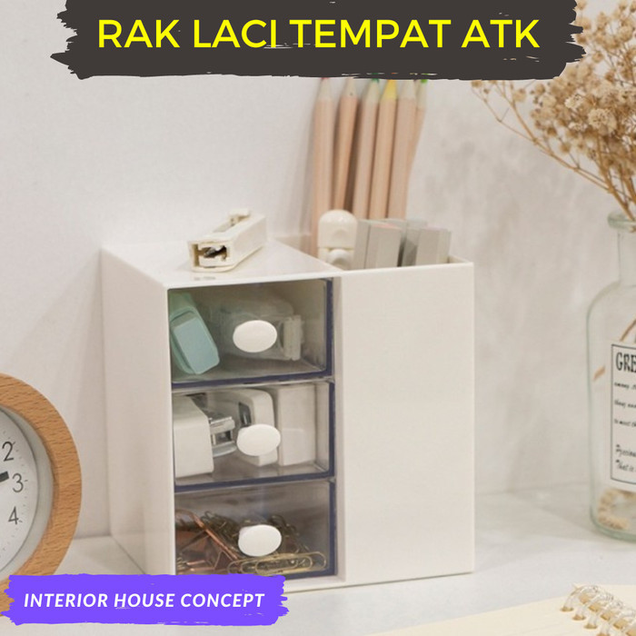 

Rak Laci Susun Tempat Alat Tulis Kantor ATK Wadah Pulpen Pensil Meja