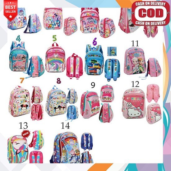 Tas Ransel Anak Laki Laki Perempuan Paud Tk Sd Smp Sma Tas Gendong Anak Unisex Polos Cewe Simple Kek