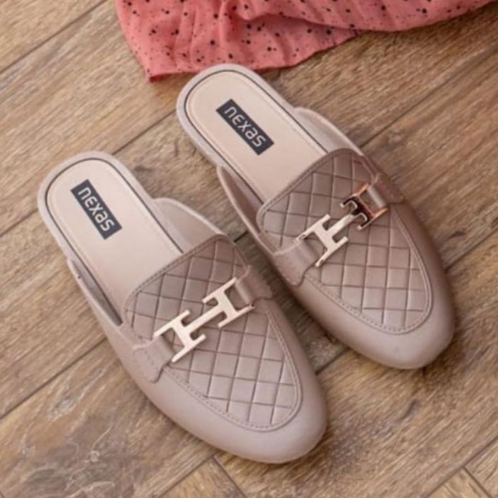 T13 Sandal Jelly Wanita Selop Tertutup Mules T 1609 T28