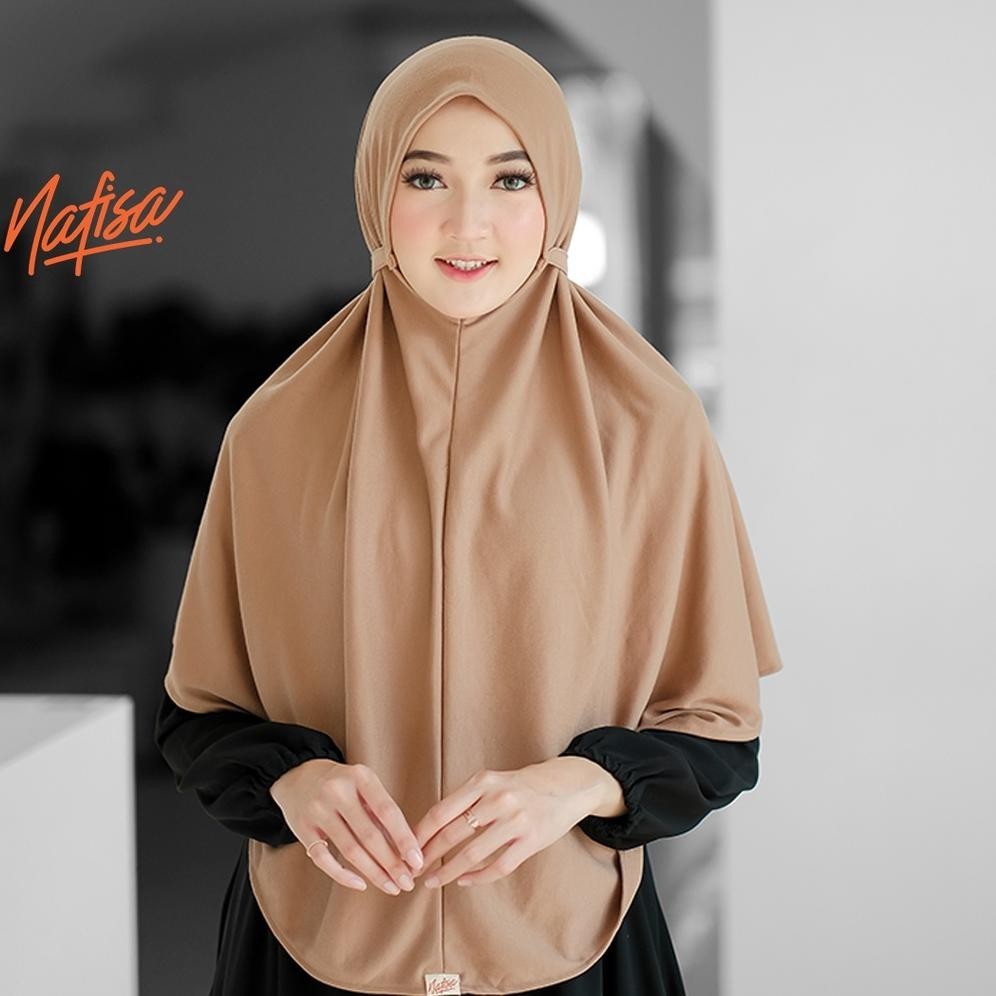 Jilbab Instan Tali Samping Nafisa At Home Premium | Hijab Instan Polos Non Pad Kerudung Polos Tanpa 