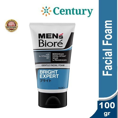 MEN'S BIORE GENTLE FACIAL BRIGHTENING EXPERT 100G / FACIAL WASH / PENCUCI WAJAH PRIA