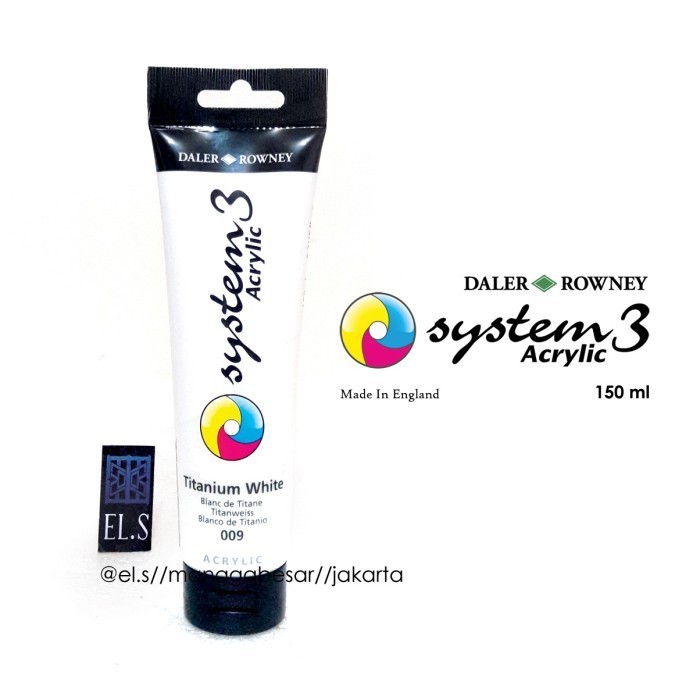 

Ready Daler Rowney System3 Titanium White ( Cat Akrilik ) 150 ml