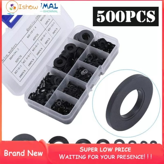 

Ready 500x Seal Karet Pipih O-Ring Hose Gasket Karet Lot Mesin Cuci Untuk