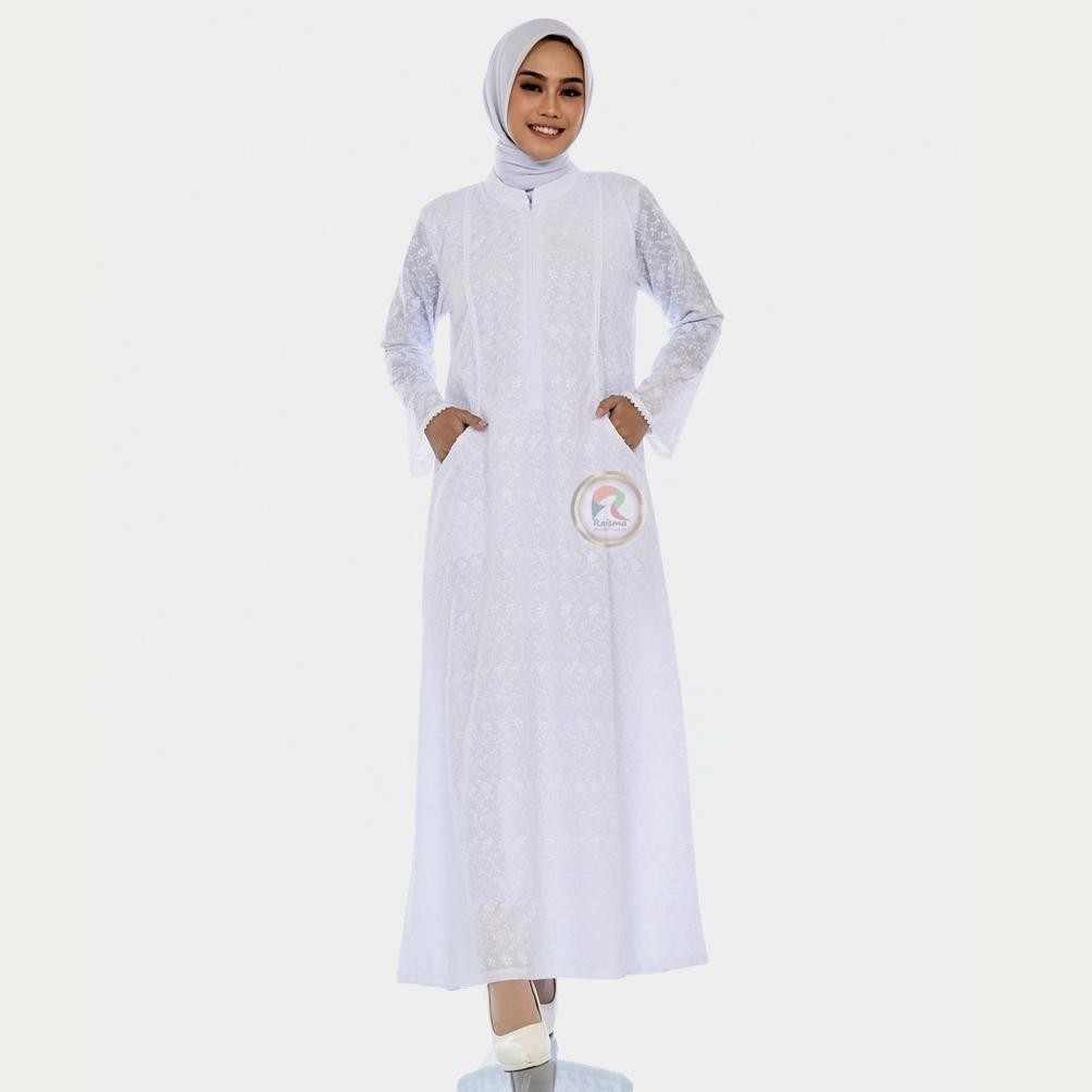 Gamis Umroh & Manasik Haji Putih Putih Putih Putih Jumbo Gamis Wanita Syari Remaja Kekinian