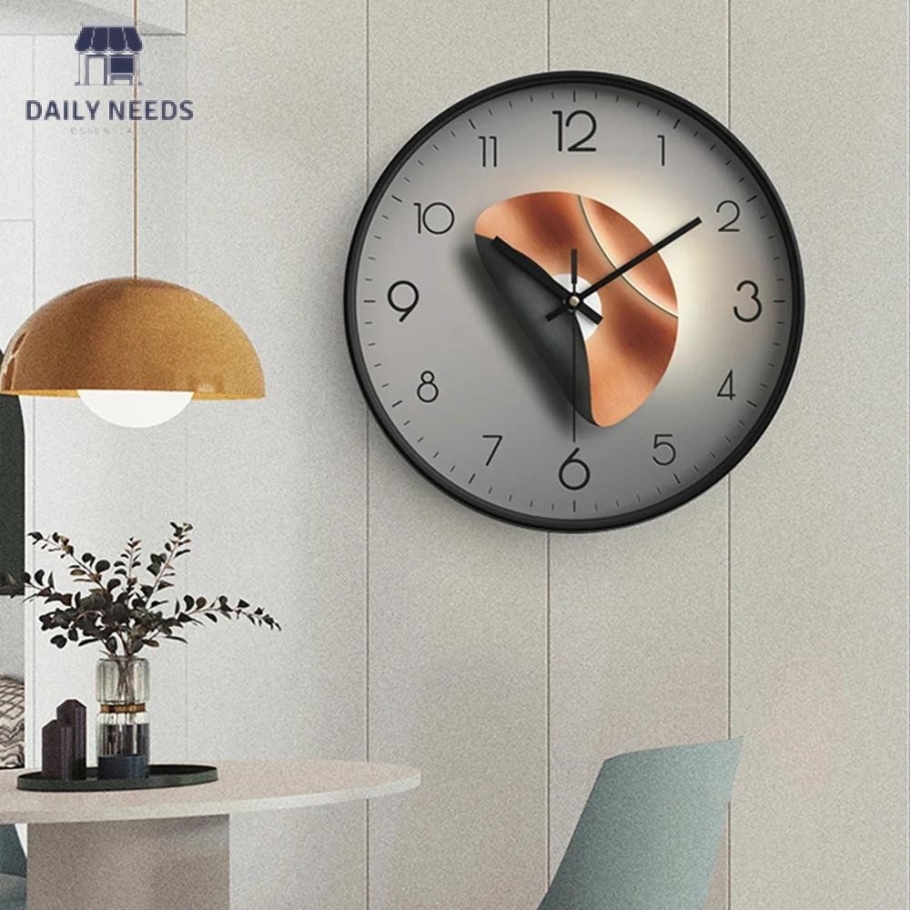 DN GASS Jam Dinding Quartz Modern Luxury Silent Movement 29cm - TS818 FreeOng