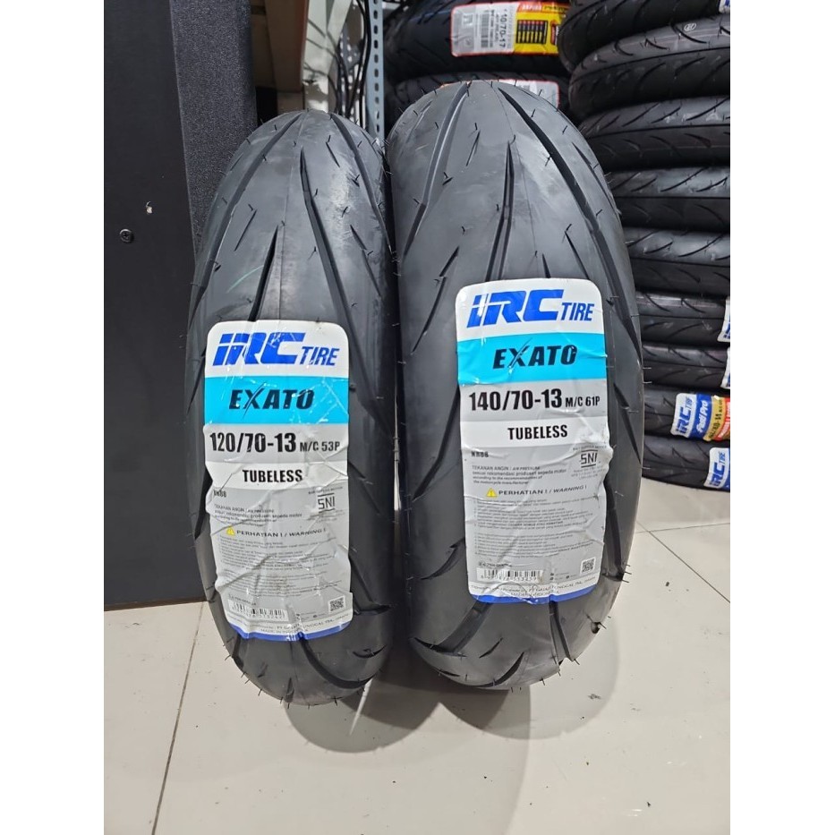 Sepasang Ban Motor Nmax Irc Exato 140/70-13 & 120/70-13 Tubles