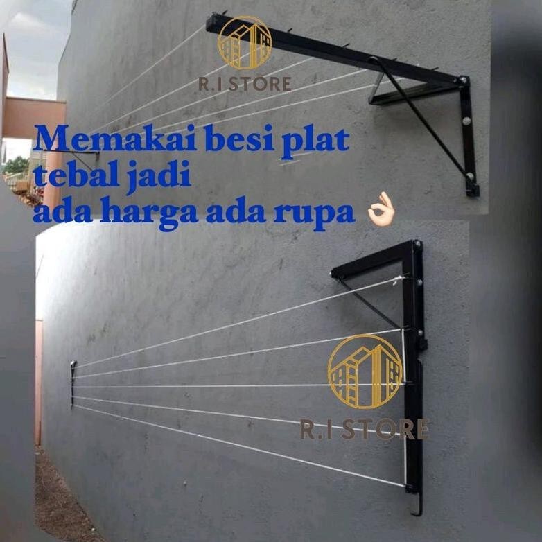 XD27 JEMURAN LIPAT BESI TEBAL/ JEMURAN DINDING Premium