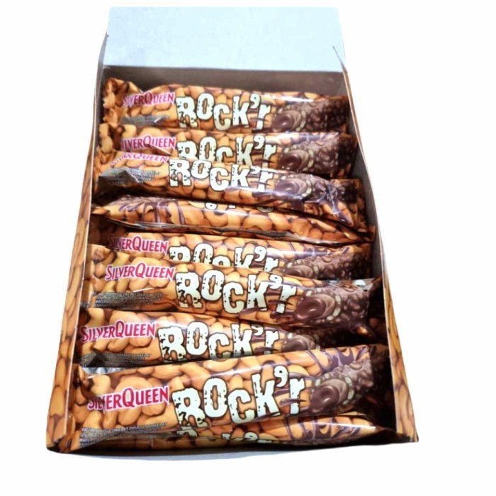 

Ready Silverqueen rock'r milk coklat wafer roll box isi 24 x 22gr