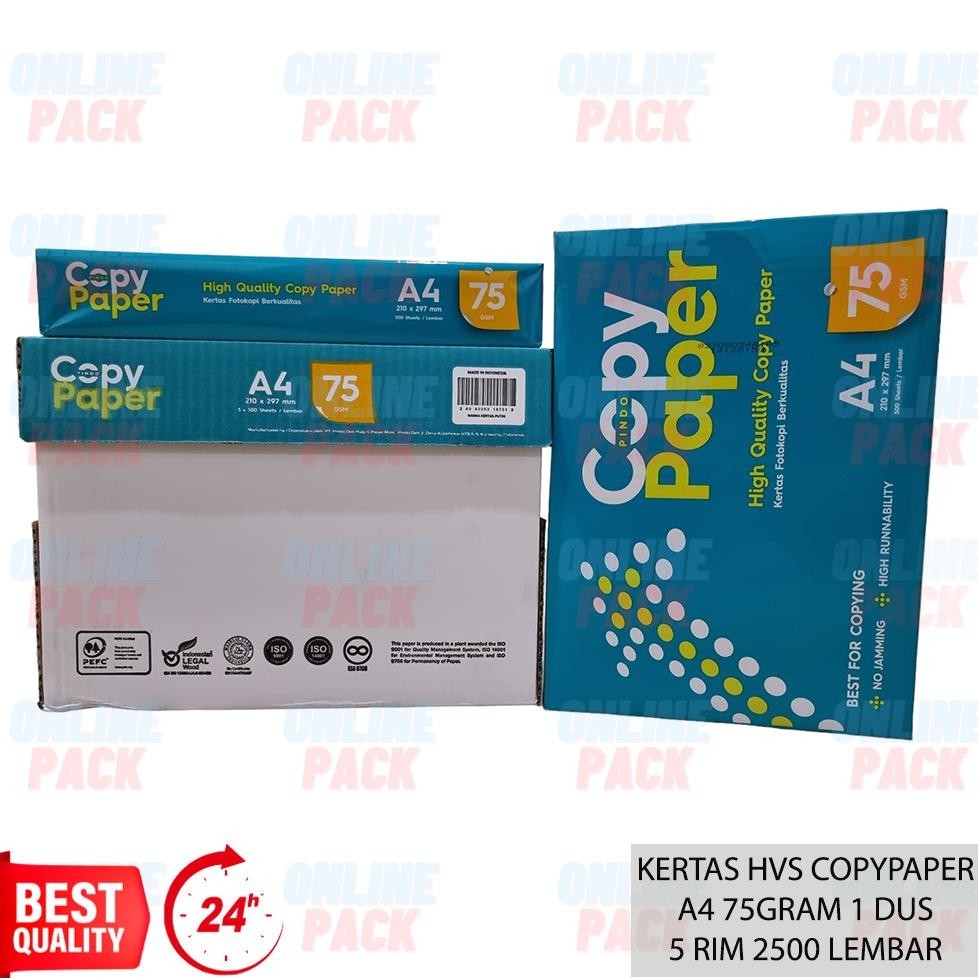 

Siap Kirim Kertas Hvs Copypaper Copy Paper A4 75Gr 75 Gram 1 Rim 500 Lembar Print Paper Ter-46