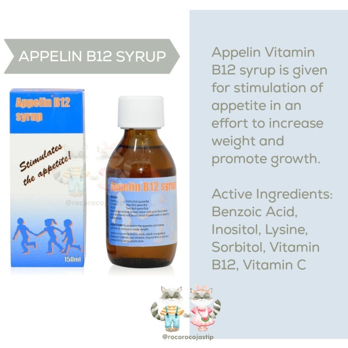 

Appelin B12 Syrup 150ml