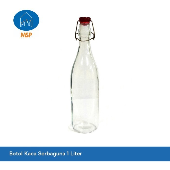 Botol Kaca Kedap Udara (Msp-Yw919) /Botol Kaca Serbaguna/1 Liter/1 Pc