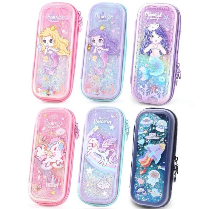 

TEMPAT PENSIL ANAK SEKOLAH GLITTER KOREA KAWAII KOTAK PENSIL UNIK