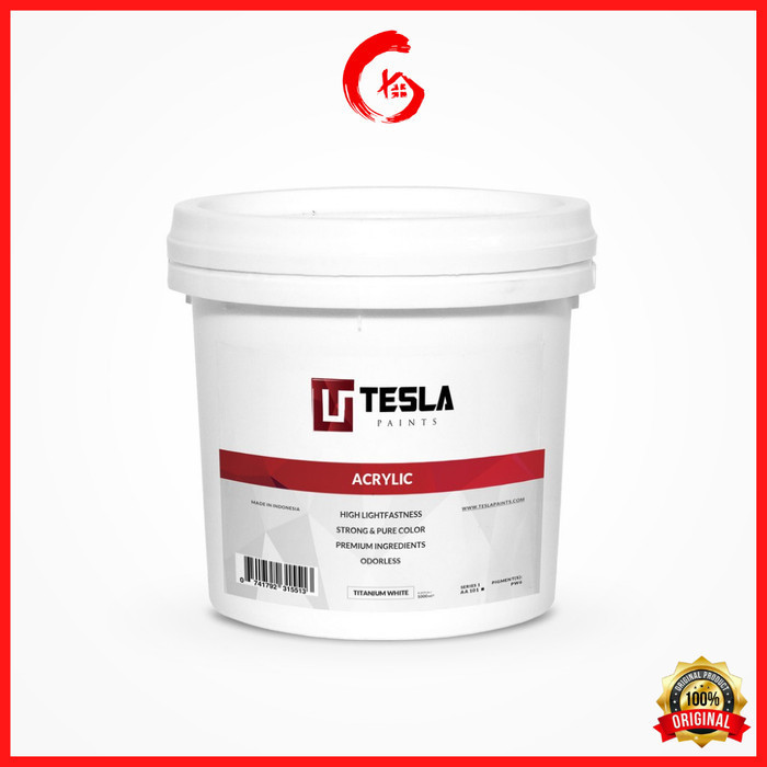 

TESLA PAINTS - ACRYLIC PAINTS / CAT AKRILIK TITANIUM WHITE 1000ML