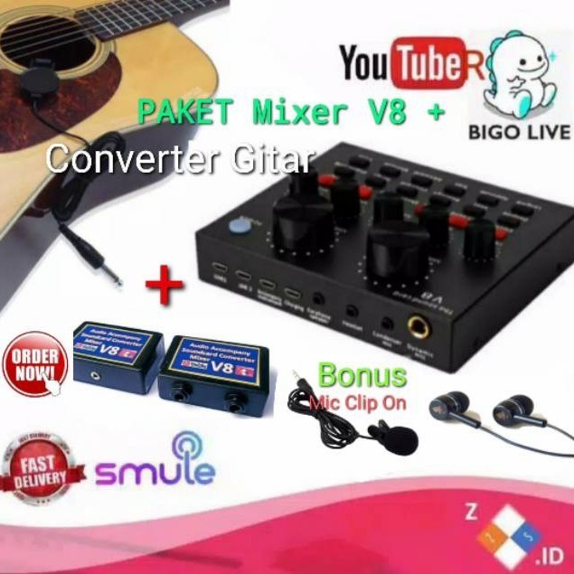 

Mixer soundd V8 brigde er guitar