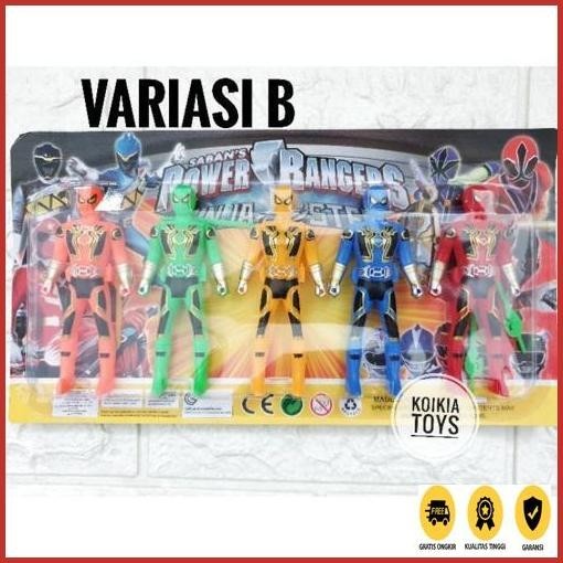 Original Mainan Robot Power Ranger Set Kecil Isi 5 Pcs Stock Terbatas