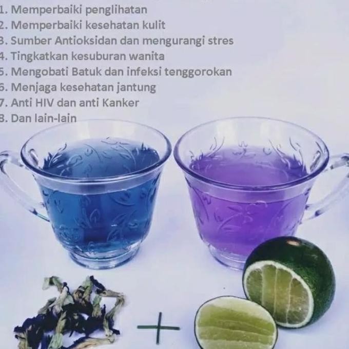 

(500 GRAM) Teh Biru Bunga Telang / Blue Butterfly Pea Flower Tea Pure GS